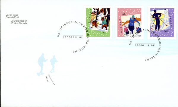 Canada FDC #2184-6 - Christmas Cards (2006) 1 x 51¢, 1 x 89¢, 1 x $1.49 Series of 3