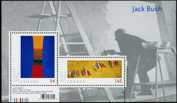 Canada Stamp #2322 - Art Canada: Jack Bush (2009) 1 x 54¢, 1 x $1.65 Souvenir sheet of 2