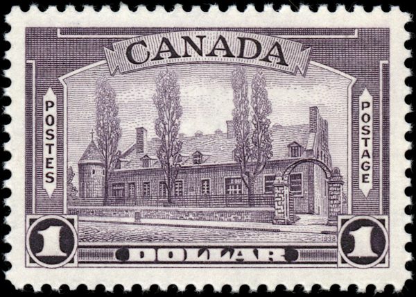 Canada Stamp #245 - Château de Ramezay, Montreal (1938) $1 (VF-MH)