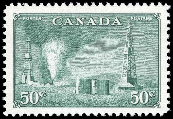 Canada Stamp #294 - Oil Wells (1950) 50¢