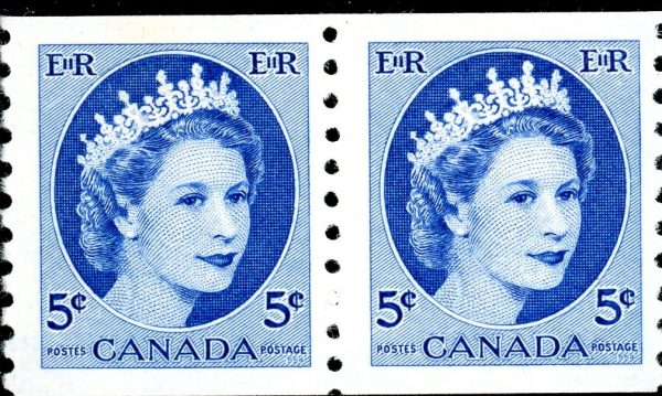 Canada Stamp #348 - Canada Stamp - 348 (1954) (1954) 20¢ PAIR