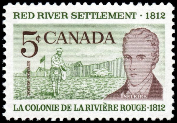 Canada Stamp #397ii - Lord Selkirk (1962) 5¢ Hibrite paper (HB)