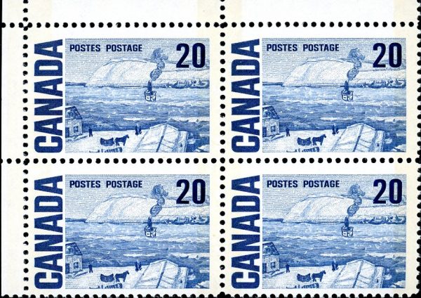 Canada Stamp CB#464pi - The Ferry, Quebec, by J.W. Morrice (1969) 20¢ W2B, LF, PVA