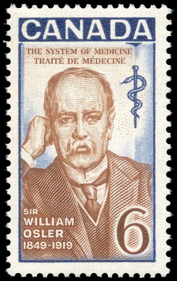 Canada Stamp #495i - Sir William Osler (1969) 6¢ HB