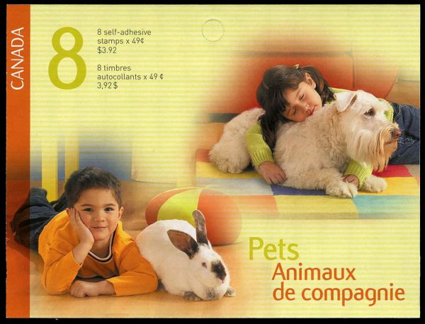 Canada Stamp Booklet - #BK297 -Pets (2004) 8 x 49¢