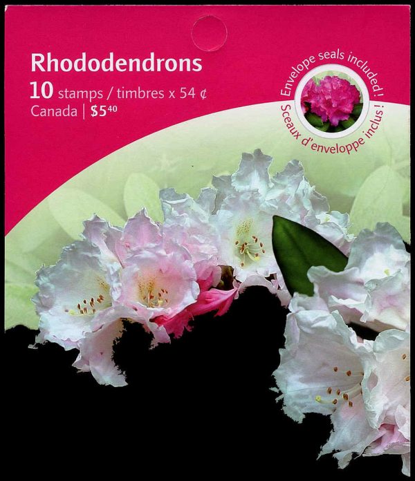 Canada Stamp Booklet - #BK401 - Rhododendrons (2009) 10 x 54¢