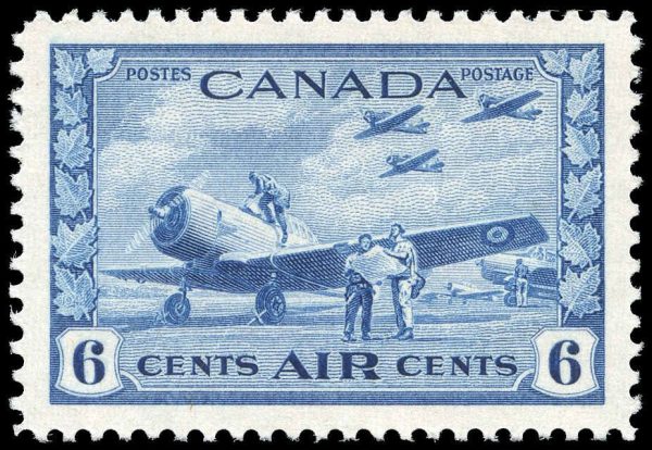 Canada Stamp - Air Mail #C7 - British Commonwealth Air Training Plan (1942) 6¢