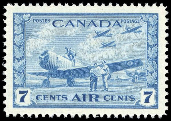 Canada Stamp - Air Mail #C8 - British Commonwealth Air Training Plan (1943) 7¢