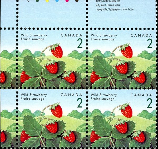 Canada Stamp PB#1350 - Wild Strawberry (1992) 2¢