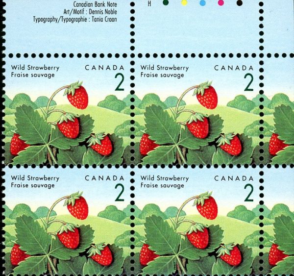 Canada Stamp PB#1350I - Wild Strawberry (1992) 2¢