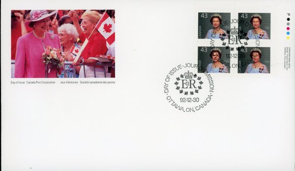 Canada FDC PB#1358 - Queen Elizabeth II (1992) 43¢