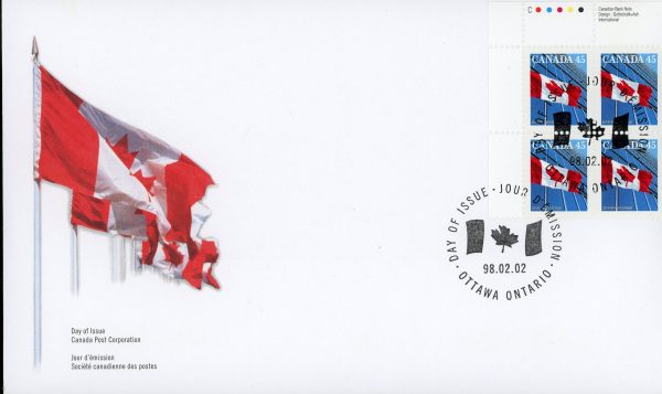 Canada FDC PB#1362 - Flag over Building (1998) 45¢