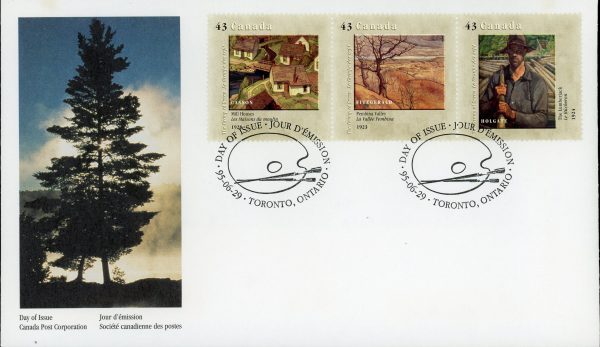 Canada FDC#1559 - Canada Day-Group of Seven (1995) 3 x 43¢ Souvenir Sheet of 3 (Three original members)