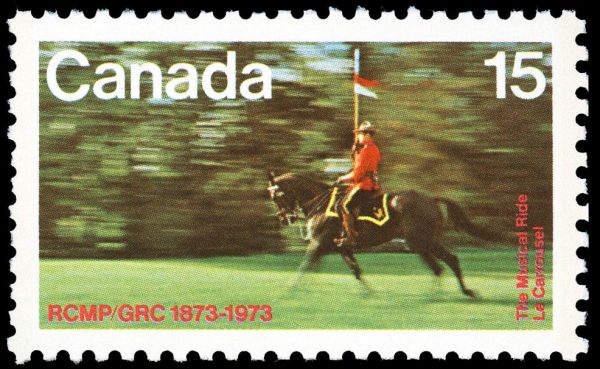 Canada Stamp #614 - R.C.M.P. Musical Ride (1973) 15¢