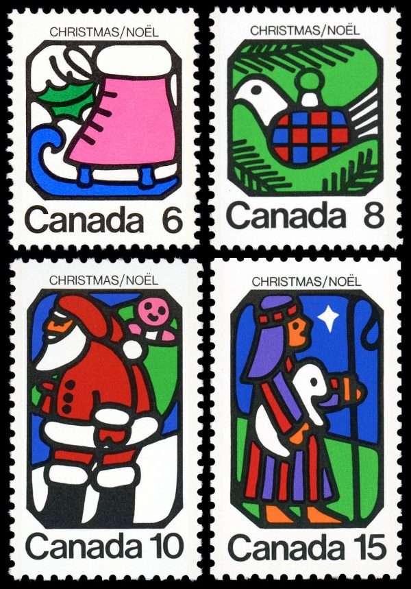 Canada Stamp #625-8 - Christmas (1973) 1 x 6¢, 1 x 8¢, 1 x 10¢, 1 x 15¢ Series of 4