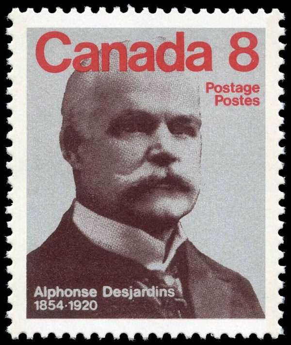 Canada Stamp #661i - Alphonse Desjardins (1975) 8¢ F, smooth