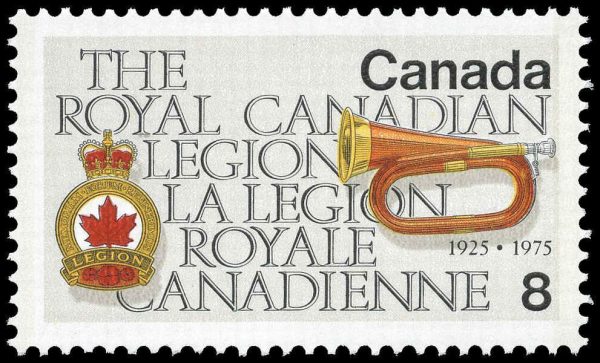 Canada Stamp #680i - Legion Emblem and Bugle (1975) 8¢ LF