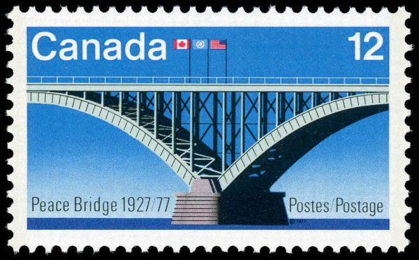 Canada Stamp #737i - Peace Bridge (1977) 12¢ MF/HB