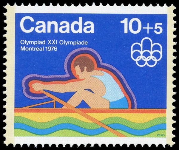 Canada Stamp - Semi-Postal #B5i - Rowing (1975) 10¢ + 5¢ LF