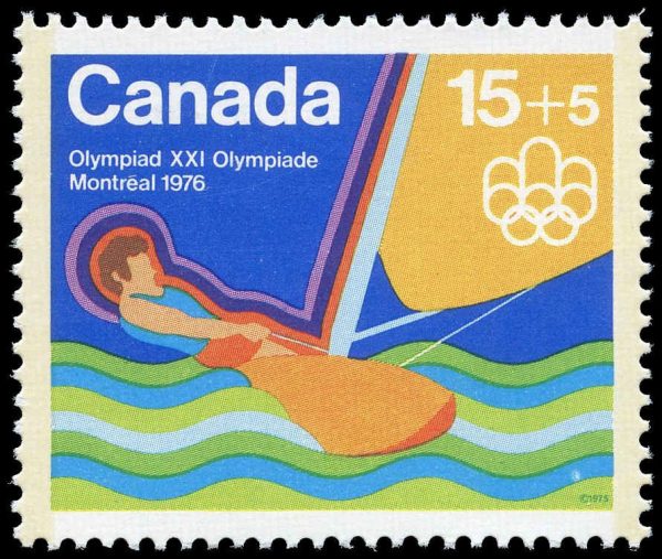 Canada Stamp - Semi-Postal #B6i - Sailing (1975) 15¢ + 5¢ LF