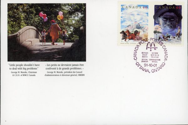 Canada SEC#S11 - 1336-1337 -SPECIAL EVENT COVER - Canadian Folklore-2 (1991) 2X40¢