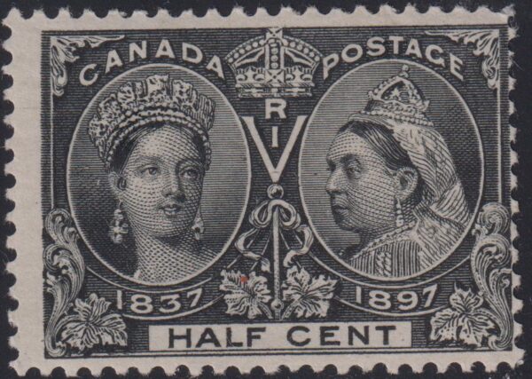 Canada Stamp #50 - Queen Victoria Jubilee (1897) ½¢ (VG) - MH