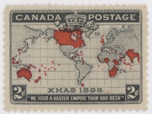 Canada Stamp #85i - Christmas, Map of British Empire (1898) 2¢ VF-NH