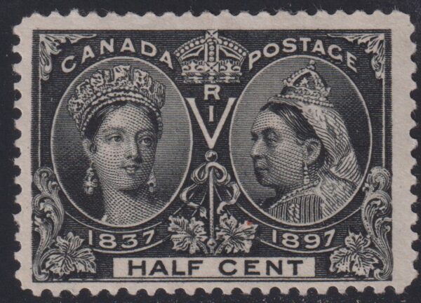 Canada Stamp #50 - Queen Victoria Jubilee (1897) ½¢ (F) - MH