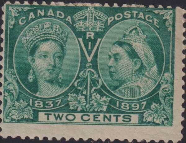 Canada Stamp #52 - Queen Victoria Jubilee (1897) 2¢ (VG-MH)