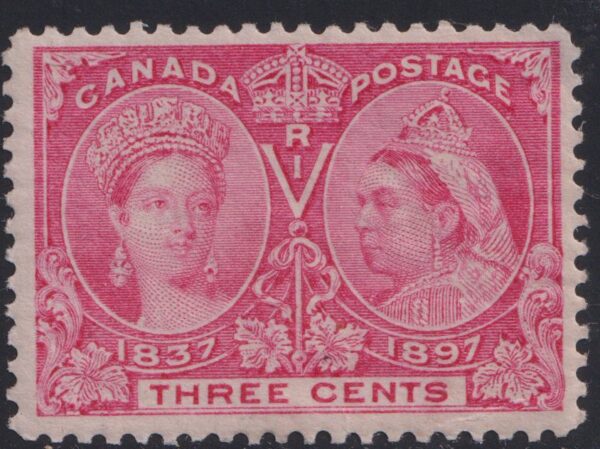 Canada Stamp #53 - Queen Victoria Jubilee (1897) 3¢ (FVF-MNH) (MINOR THIN)