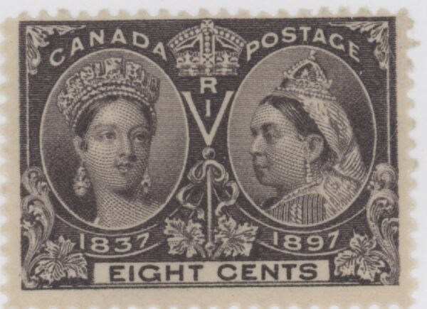 Canada Stamp #56 - Queen Victoria Jubilee (1897) 8¢ (FVF-MH)