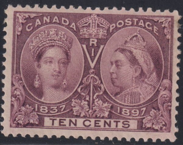 Canada Stamp #57 - Queen Victoria Jubilee (1897) 10¢ (VF-MH)