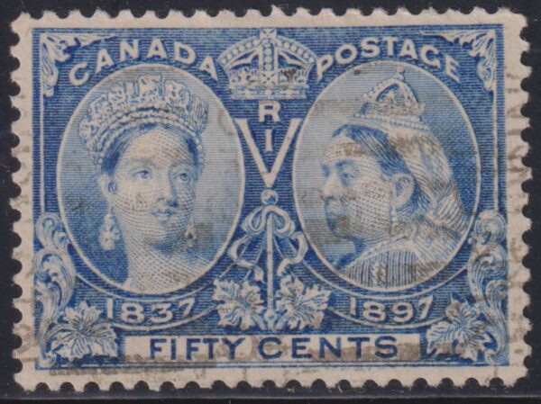 Canada Stamp #60 - Queen Victoria Jubilee (1897) 50¢ VF-U