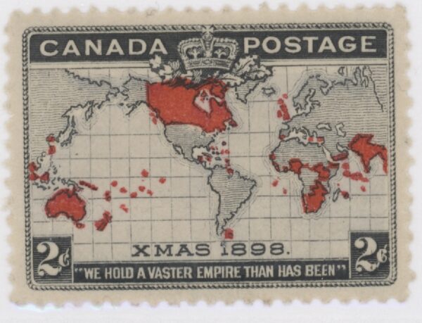 Canada Stamp #85i - Christmas, Map of British Empire (1898) 2¢ VF-NH