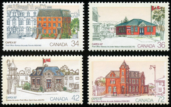 Canada Stamp #1122-5 - Capex 87 () 1 x 34¢, 1 x 36¢, 1 x 42¢, 1 x 72¢ Series of 4