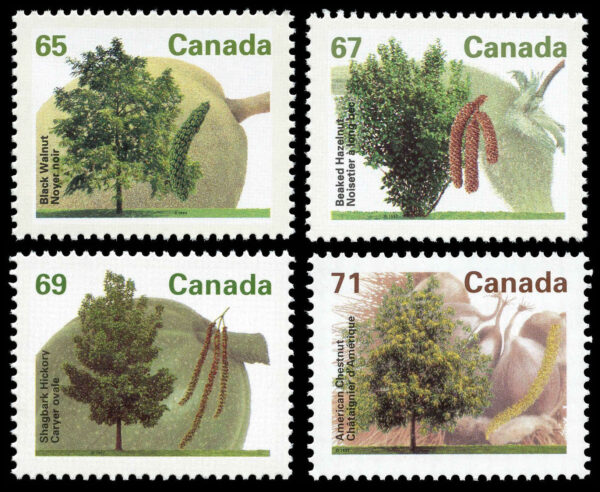 Canada Stamp #1367-70 - Overweight Domestic Rate () 1 x 65¢, 1 x 67¢, 1 x 69¢, 1 x 71¢ Set of 4