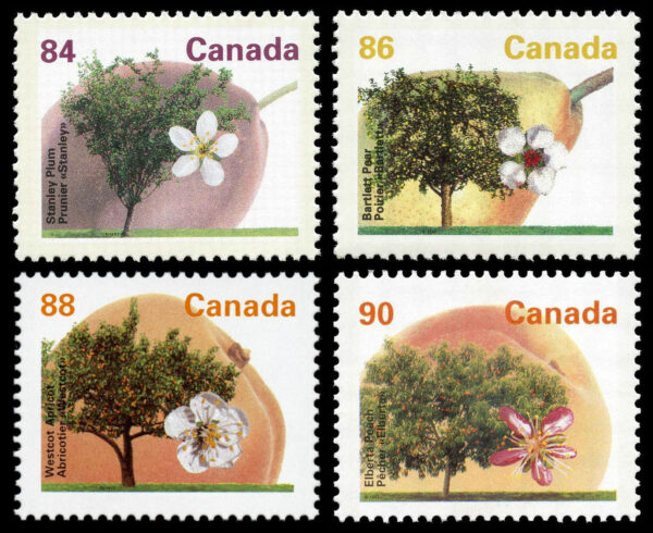 Canada Stamp #1371-4 - International Rate () 1 x 84¢, 1 x 86¢, 1 x 88¢, 1 x 90¢ Set of 4