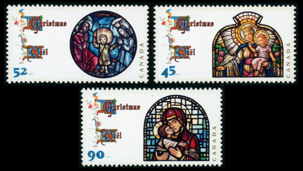 Canada Stamp #1669-71 - Christmas (Madonna and Child) (1997) 1 x 45¢, 1 x 52¢, 1 x 90¢ Series of 3