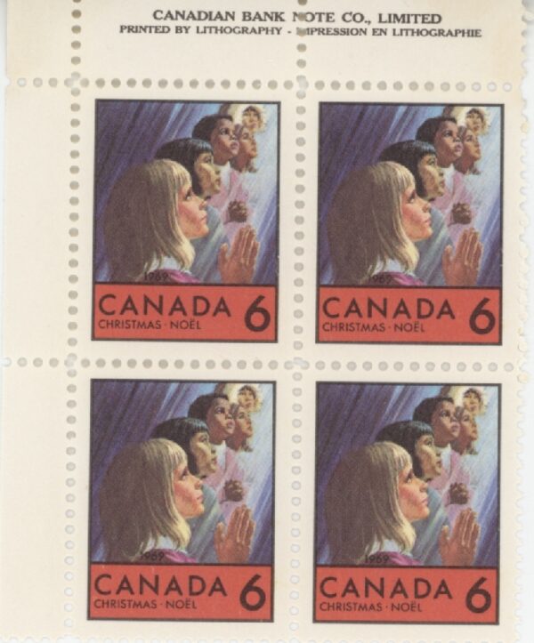 Canada Stamp PB#503 - Children Praying (1969) 6¢