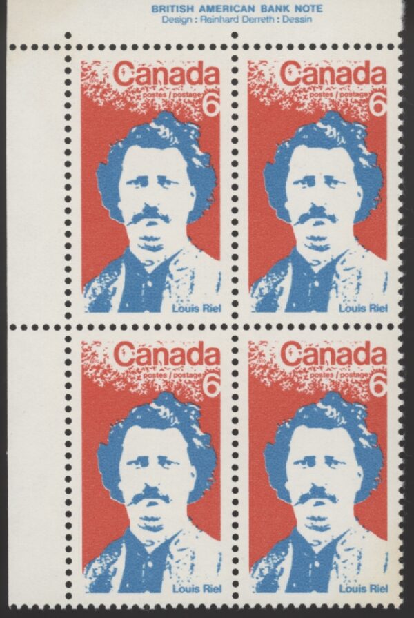 Canada Stamp PB#515 - Louis Riel (1970) 6¢