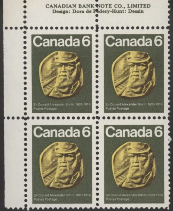 Canada Stamp PB#531 - Sir Donald Alexander Smith (1970) 6¢