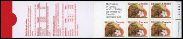 Canada Stamp Booklet - #BK180A (1995) 5 x 52¢ Booklet of 5 stamps (#1366c in cover), 50% recycle symbol on back cover - Image 2