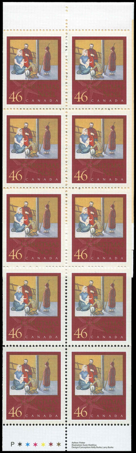 Canada Stamp #1873a - Adoration of the Shepherds, by Susie Matthias (2000) 10 x 46¢ Booklet pane of 10 stamps (#1873as) (BK233) - Image 2