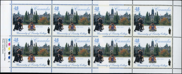 Canada Stamp #1943a - University of Trinity College (2002) 8 x 48¢ Booklet pane of 8 stamps (#1943) (BK256) - Image 2