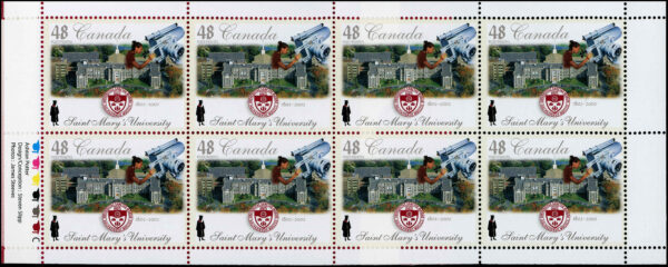 Canada Stamp #1944a - St. Mary's University (2002) 8 x 48¢ Booklet pane of 8 stamps (#1944) (BK258) - Image 2