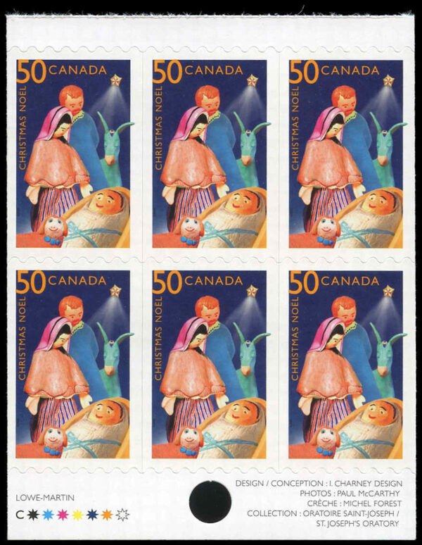 Canada Stamp #2125a - Nativity (2005) 12 x 50¢ ,2X Booklet pane of 6 stamps (#2125) (BK314) - Image 2