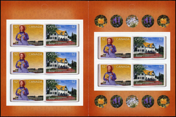 Canada Stamp Booklet - #BK380 Anne of Green Gables (2008) 10 x 52¢ Booklet of 10 stamps (#2278a in cover) - Image 2