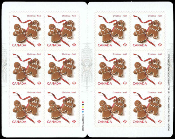 Canada Stamp Booklet - #BK513 Man and Woman (2012) 12 x P (61¢) Booklet of 12 stamps (#2583a in cover) - Image 2