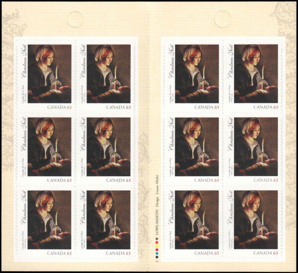 Canada Stamp Booklet - #BK563 Painting by Georges de La Tour (2013) 12 x 63¢ Booklet of 12 stamps (#2688a in cover) - Image 2