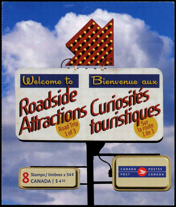 Canada Stamp #2336 - Roadside Attractions - 1 (2009) 8 x 54¢ 2 X Booklet pane of 4 stamps (#2336a-d) (BK408) - Image 2